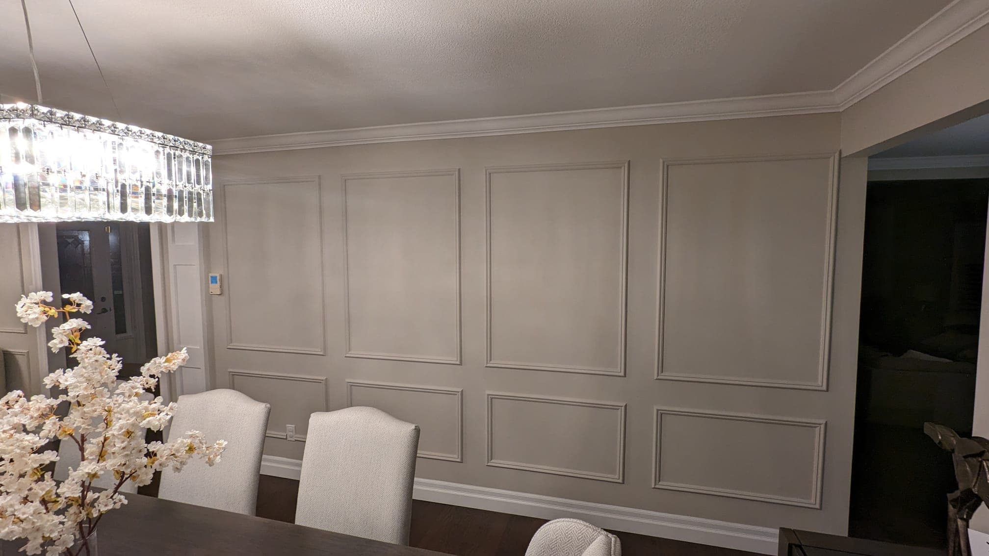 Custom Wainscoting Feature Wall completed in Markham