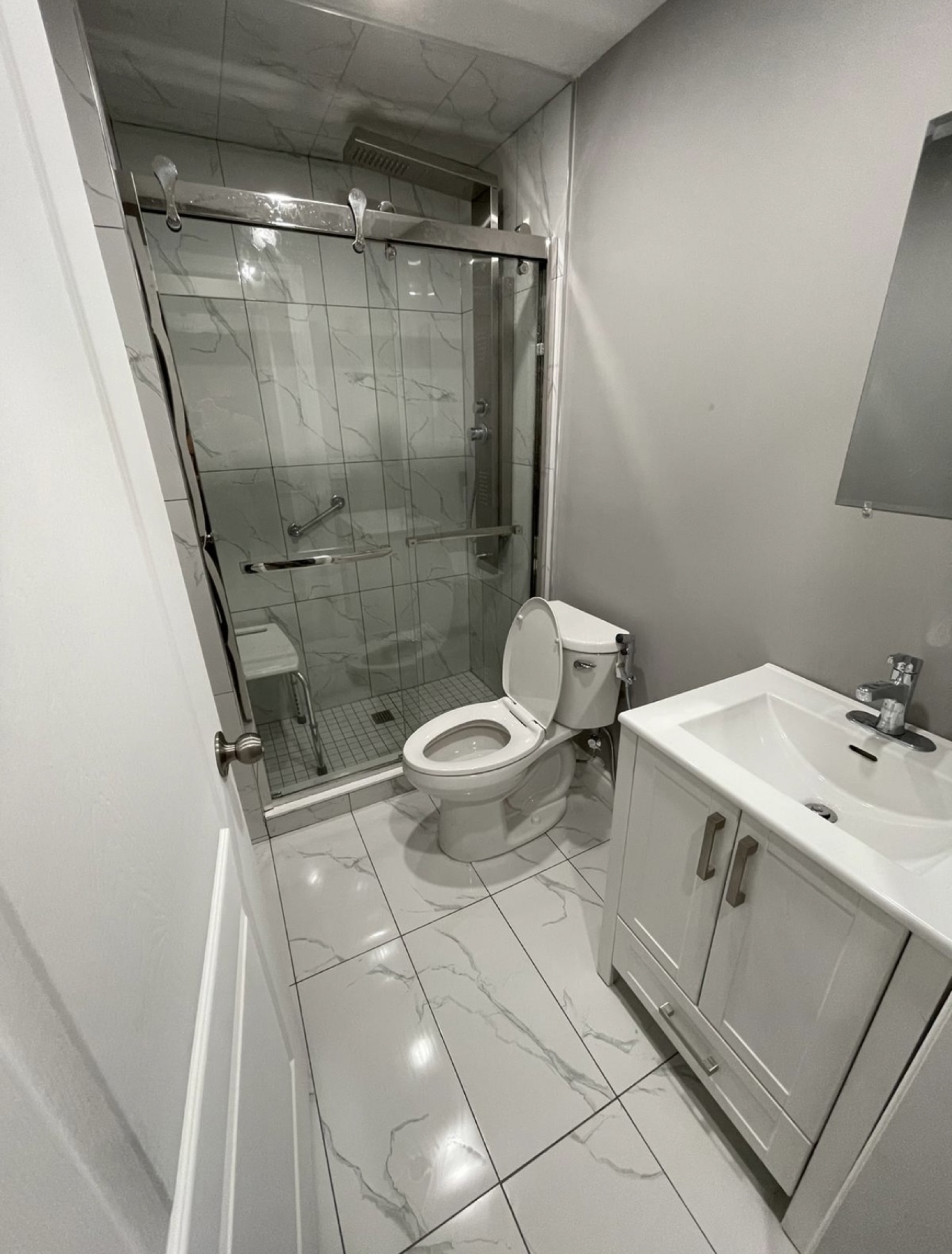 Compact Walk-In Shower Renovation after