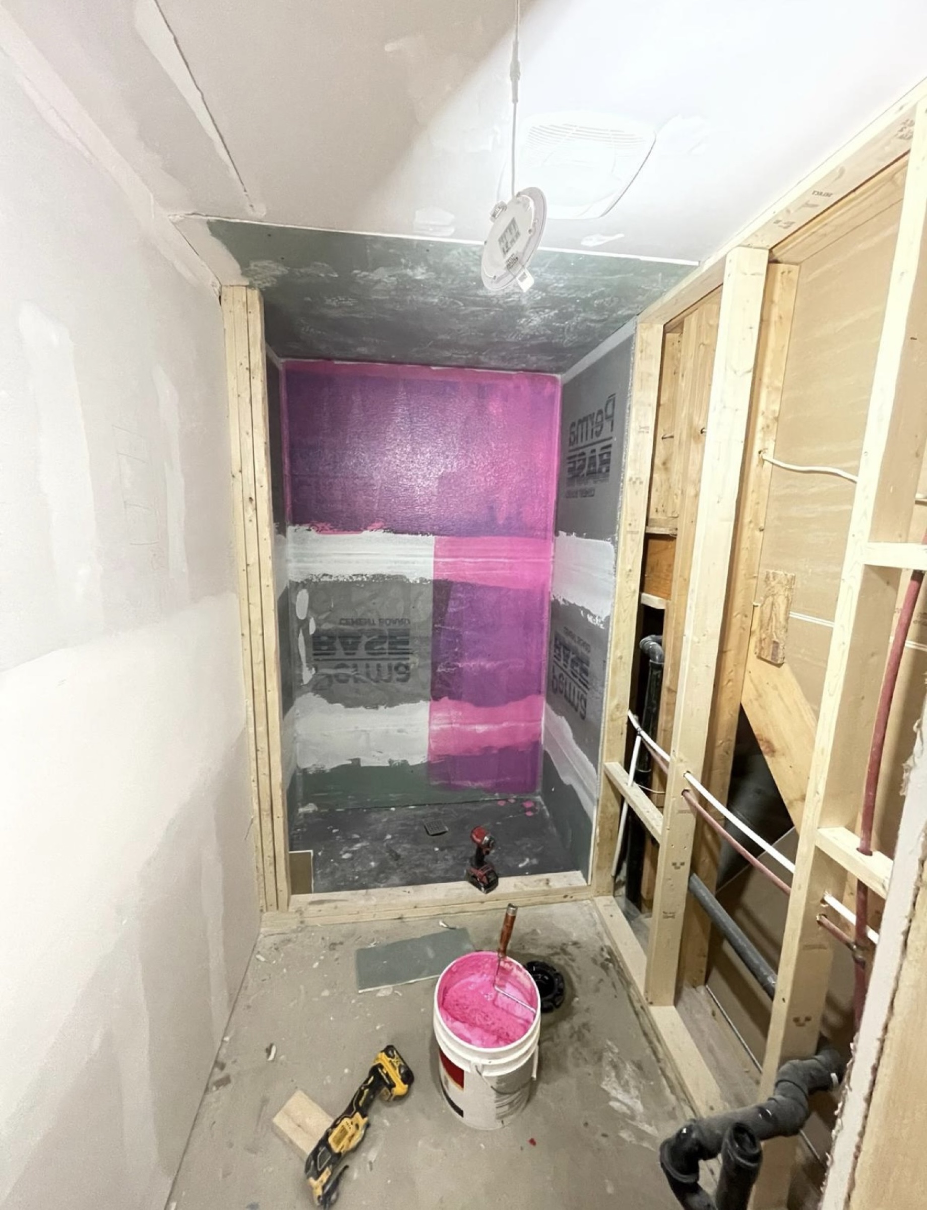 Compact Walk-In Shower Renovation before