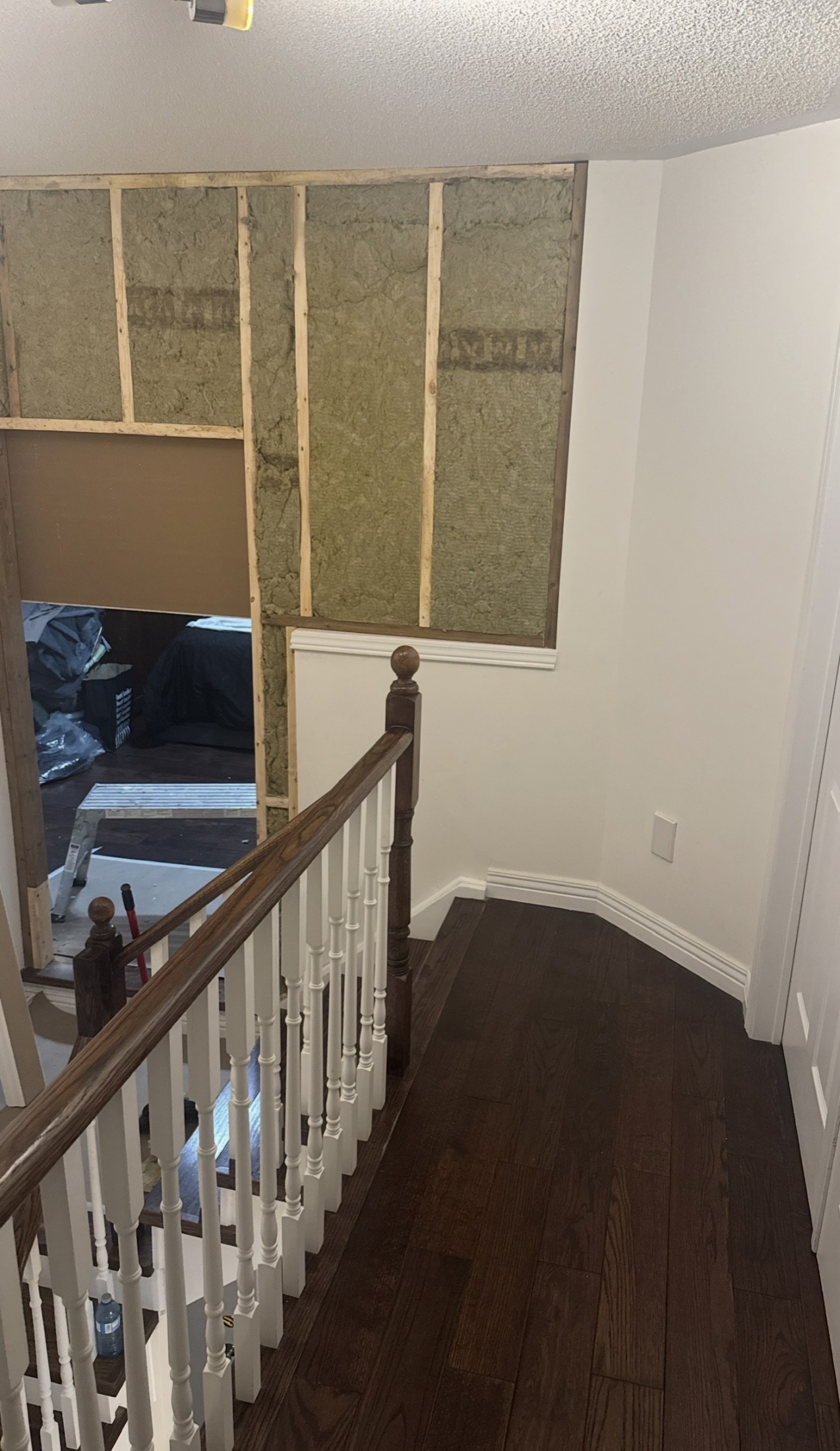 Stairwell Drywall Rebuild before